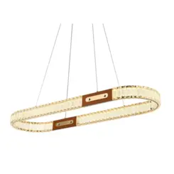 Pendente Led Cristal Gulty 30X96Cm 40W 3000K 2900Ouro Brilho Nordecor
