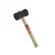 Martelo de Borracha Preto 40mm Com Cabo de Madeira Famastil