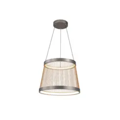 Plafon Led Beys Ø41Cm 40W 3000K Cinza/Dourado Nordecor