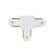 Conector Para Trilho de Sobrepor T Metal e PVC Branco Nordecor