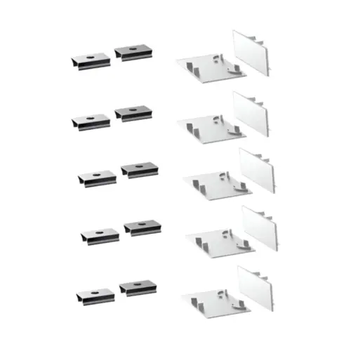 Kit Tampa Para Perfil 10Un Branco (4237) Nordecor