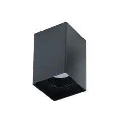 Spot Loch Sobrepor Quadrado Par20 Preto Nordecor*****