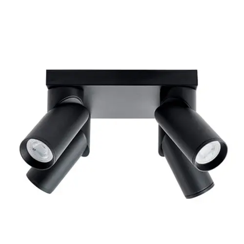 Spot Piere Sobrepor 4XDicroica Mr16 Preto Nordecor