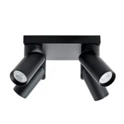 Spot Piere Sobrepor 4XDicroica Mr16 Preto Nordecor