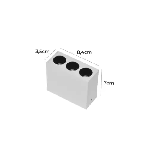 Spot Downlight Sobrepor Powerus 38° 3 Led 6W 3000K Irc> 90 Branco Nordecor