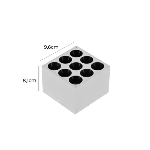 Spot Downlight Sobrepor Powerus 38º 9 Led 18W 3000K Irc>90 Branco Nordecor