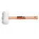 Martelo de Borracha Branco 40mm Com Cabo de Madeira Famastil