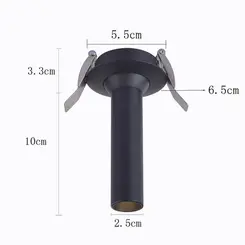 Spot Led Lea Embutir 24° 13,3Cm Irc97 5W 2700K Preto Nordecor