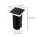 Embutido de Solo Led Siva Quadrado 1W 3000K IP67 Preto Nordecor
