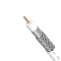Cabo Coaxial Branco 3 Metros Foxlux