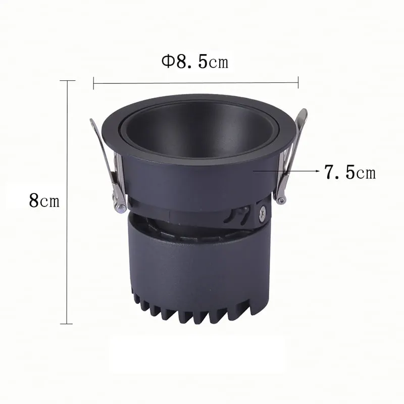 Spot Led Zagle Embutir 24° Irc97 10W 2700K Preto Nordecor