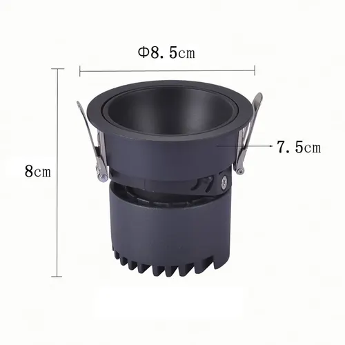 Spot Led Zagle Embutir 24° Irc97 10W 2700K Preto Nordecor