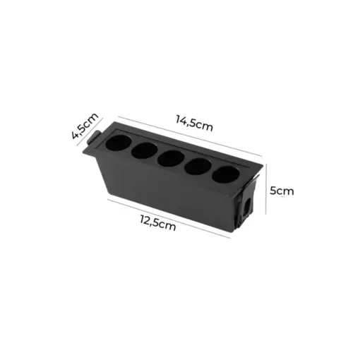 Spot Downlight Embutir Powerus 38° 5 Led 10W 3000K Irc>90 Preto Nordecor