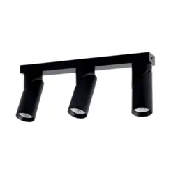 Spot Piere Sobrepor 3XDicroica Mr16 Preto Nordecor