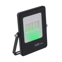Refletor Ultrafino Led 10W Verde Preto Bivolt Gaya