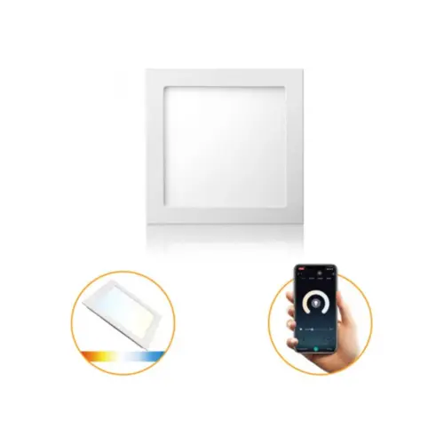 Painel Embutir Smart Quadrado CCT Dimerizavel 18W 3000K A 6000K Gaya