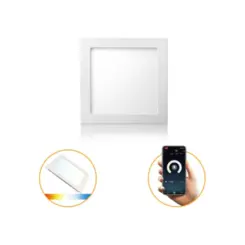 Painel Embutir Smart Quadrado CCT Dimerizavel 18W 3000K A 6000K Gaya