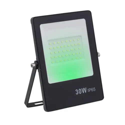 Refletor Ultrafino Led 30W Verde Preto Bivolt Gaya