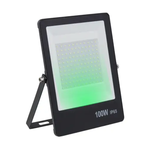 Refletor Ultrafino Led 100W Verde Preto Bivolt Gaya