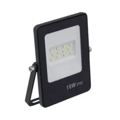 Refletor Ultrafino Led 10W 6500K Preto Bivolt Gaya