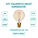 Lampada Filamento G95 Smart 5W 1800K/2400K Dimerizavel Gaya