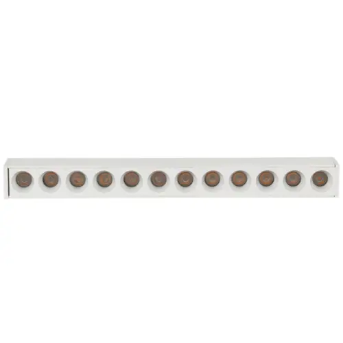 Luminaria LED Mag 12 Focos 2700K 12W 48V 23x4,3x2,2cm Branco Gaya