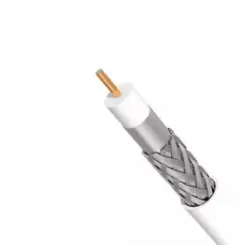 Cabo Coaxial Branco 1 Metros Foxlux