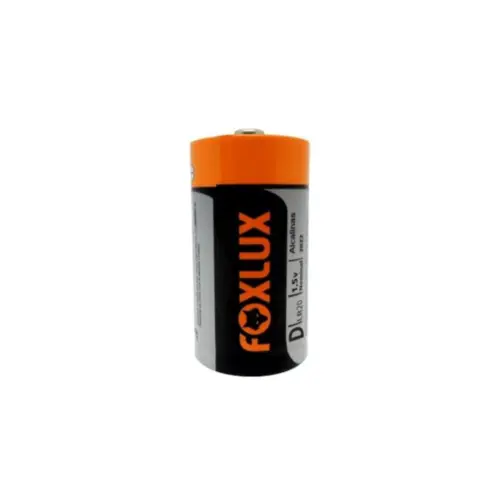 Pilha Alcalina Grande D Blister com 2 Pilhas Foxlux