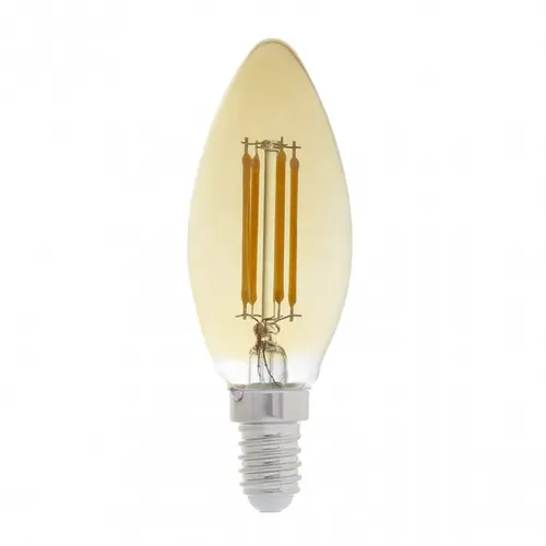 Lampada Led Vela Lisa Filamento 2400K 4W E14 220V Gaya
