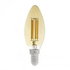 Lampada Led Vela Lisa Filamento 2400K 4W E14 220V Gaya