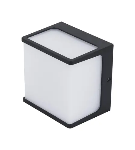 Arandela Led Hamsa Quadrado 5 Fachos Externo 3000K 8W Bivolt 12x12x3cm Preto Gaya
