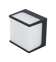 Arandela Led Hamsa Quadrado 5 Fachos Externo 3000K 8W Bivolt 12x12x3cm Preto Gaya