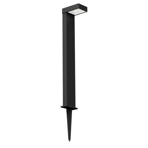 Luminaria Jardim Grass Bivolt 120º Preto Quadrado 10W 3000K Gaya