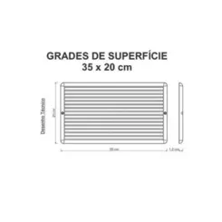 Grade de superfície 35x20cm com tela anti-insetos Westaflex