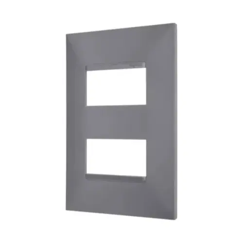Placa 2 Postos Separados 4X2 Cinza Pial Plus + Legrand