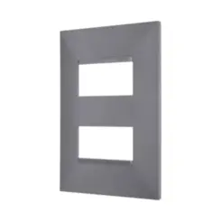 Placa 2 Postos Separados 4X2 Cinza Pial Plus + Legrand