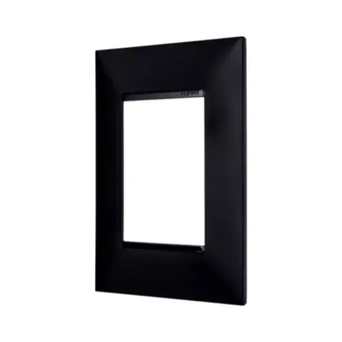 Placa 3 Postos 4X2 Preto Pial Plus + Legrand