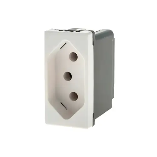 Modulo Tomada 2P+T 20A 250V B. Parafuso Branco Pial Plus + Legrand