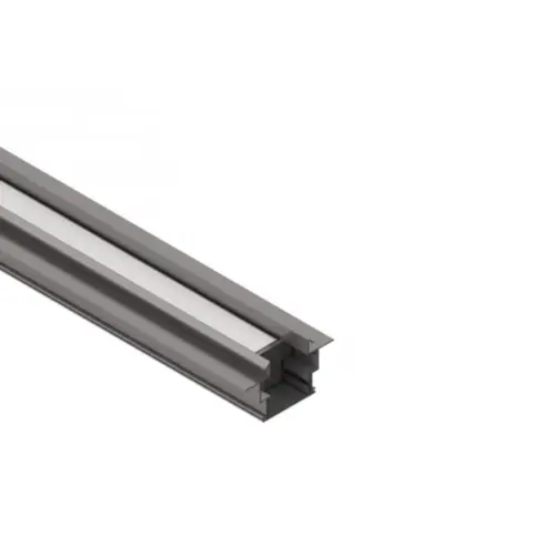 Perfil Embutir Recuado (25 X 16Mm) La-817 Pequeno Fundo 15W/M 3.000K 1690Lm IP20 Preto Led Art
