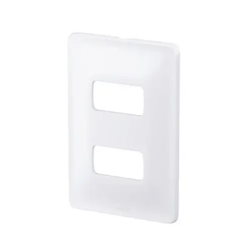 Placa 2 Postos Horizontais Separados 4X2 Branca Zeffia 680182 Legrand