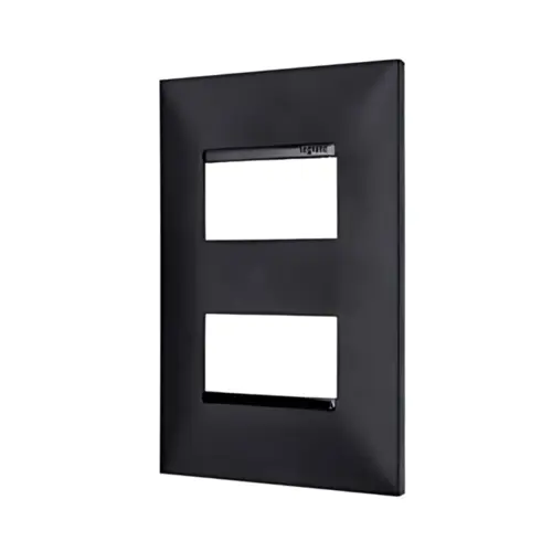 Placa 2 Postos Separados 4x2 Preto Pial Plus + Legrand