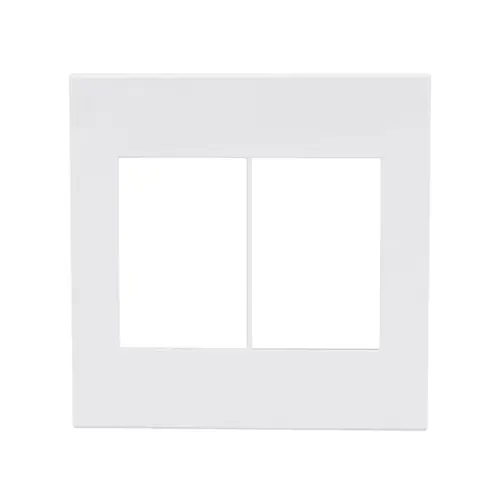 Placa 3+3 Postos 4X4 Quadrados White Arteor Legrand