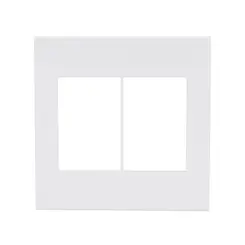 Placa 3+3 Postos 4X4 Quadrados White Arteor Legrand