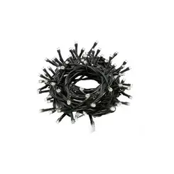 Pisca Pisca Cordao 100LEDs Fio Verde 110v Fixo Branco Frio
