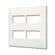 Placa 2+2 Postos Separados 4x4 Branco Pial Plus + Legrand