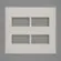 Placa 2+2 Postos Separados 4x4 Branco Pial Plus + Legrand