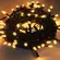 Pisca Pisca Cordao 100LEDs Fio Verde 110v Fixo Branco Quente