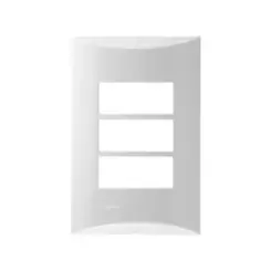 Placa 4x2 Para 3 Modulos Separado Brava Branco Soprano