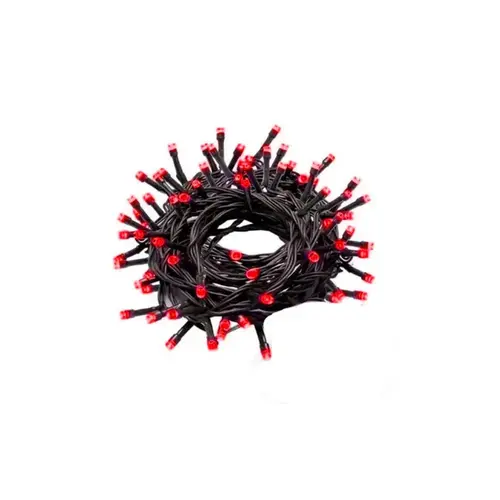 Pisca Pisca Cordao 100LEDs Fio Verde 110v Fixo Vermelho