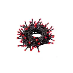 Pisca Pisca Cordao 100LEDs Fio Verde 110v Fixo Vermelho